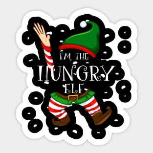 I'm the hungry elf funny Christmas elf costume Sticker